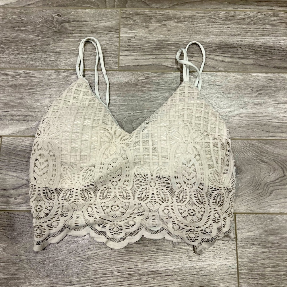 Urban planet white lace crop top